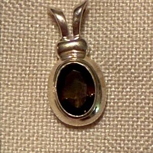 925 Silver Pendant with Smoky Topaz